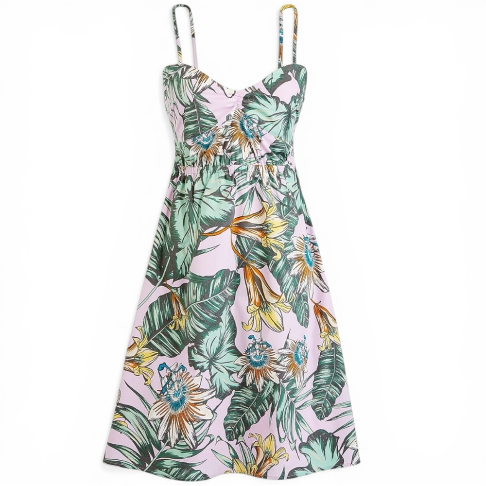 J. Crew Printed Poplin Cami Dress
